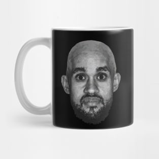 Bald Derrick White Funny Vintage Face Mug